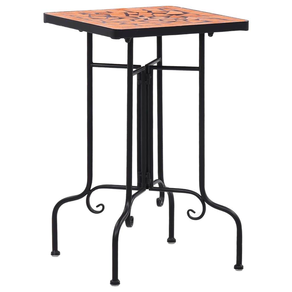 Mosaic Side Table Terracotta Ceramic- Plant Stands - HomeShopIreland - Home Shop Ireland - Plant Stands - Mosaic Side Table Terracotta Ceramic