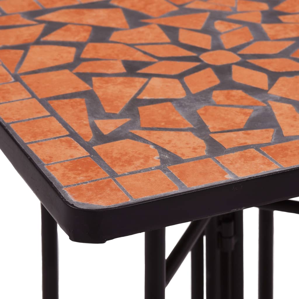 Mosaic Side Table Terracotta Ceramic- Plant Stands - HomeShopIreland - Home Shop Ireland - Plant Stands - Mosaic Side Table Terracotta Ceramic