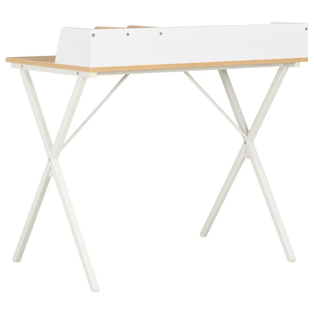 Desk White and Natural 80x50x84 cm- Desks - HomeShopIreland - Home Shop Ireland - Desks - Desk White and Natural 80x50x84 cm