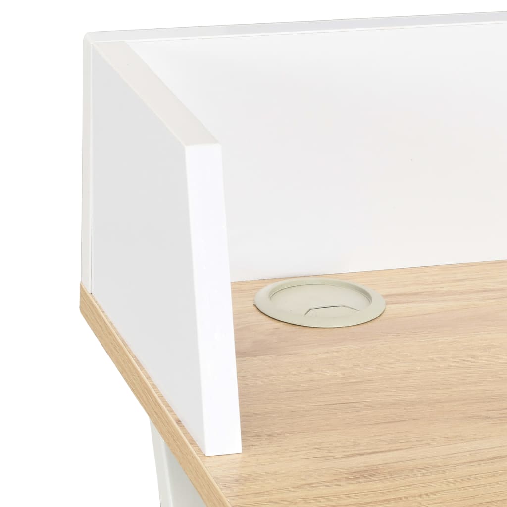 Desk White and Natural 80x50x84 cm- Desks - HomeShopIreland - Home Shop Ireland - Desks - Desk White and Natural 80x50x84 cm