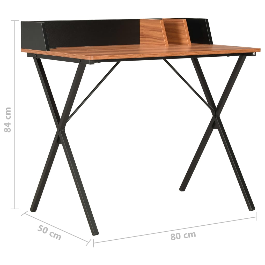Desk Black and Brown 80x50x84 cm- Desks - HomeShopIreland - Home Shop Ireland - Desks - Desk Black and Brown 80x50x84 cm