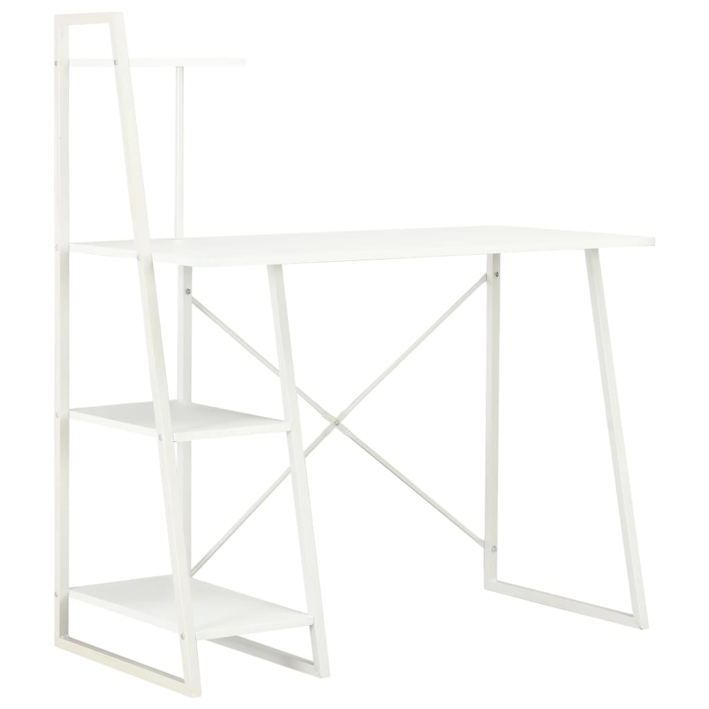 Desk with Shelving Unit White 102x50x117 cm- Desks - HomeShopIreland - Home Shop Ireland - Desks - Desk with Shelving Unit White 102x50x117 cm