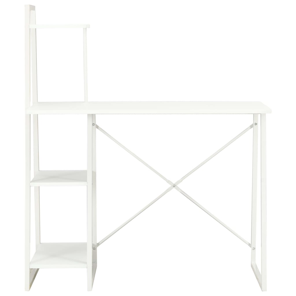 Desk with Shelving Unit White 102x50x117 cm- Desks - HomeShopIreland - Home Shop Ireland - Desks - Desk with Shelving Unit White 102x50x117 cm