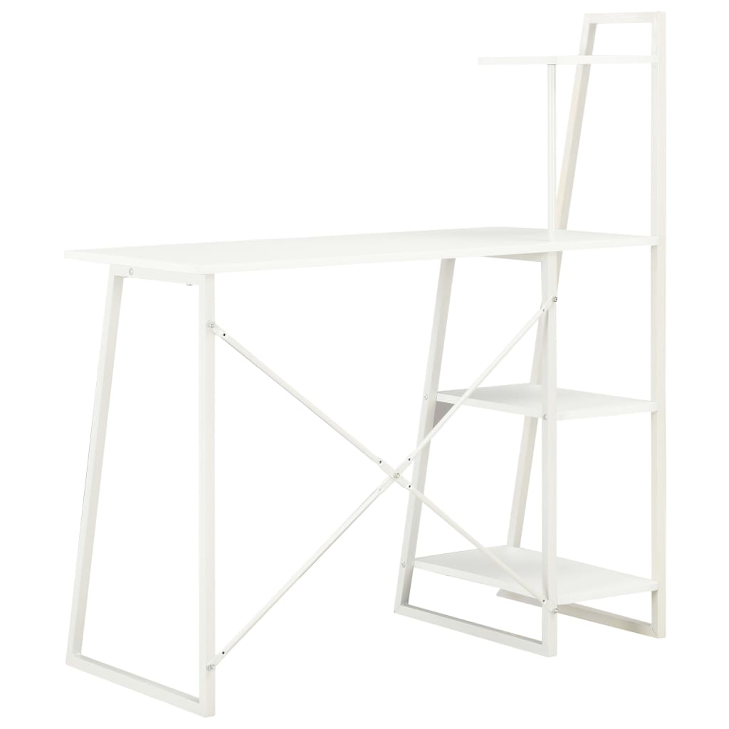 Desk with Shelving Unit White 102x50x117 cm- Desks - HomeShopIreland - Home Shop Ireland - Desks - Desk with Shelving Unit White 102x50x117 cm