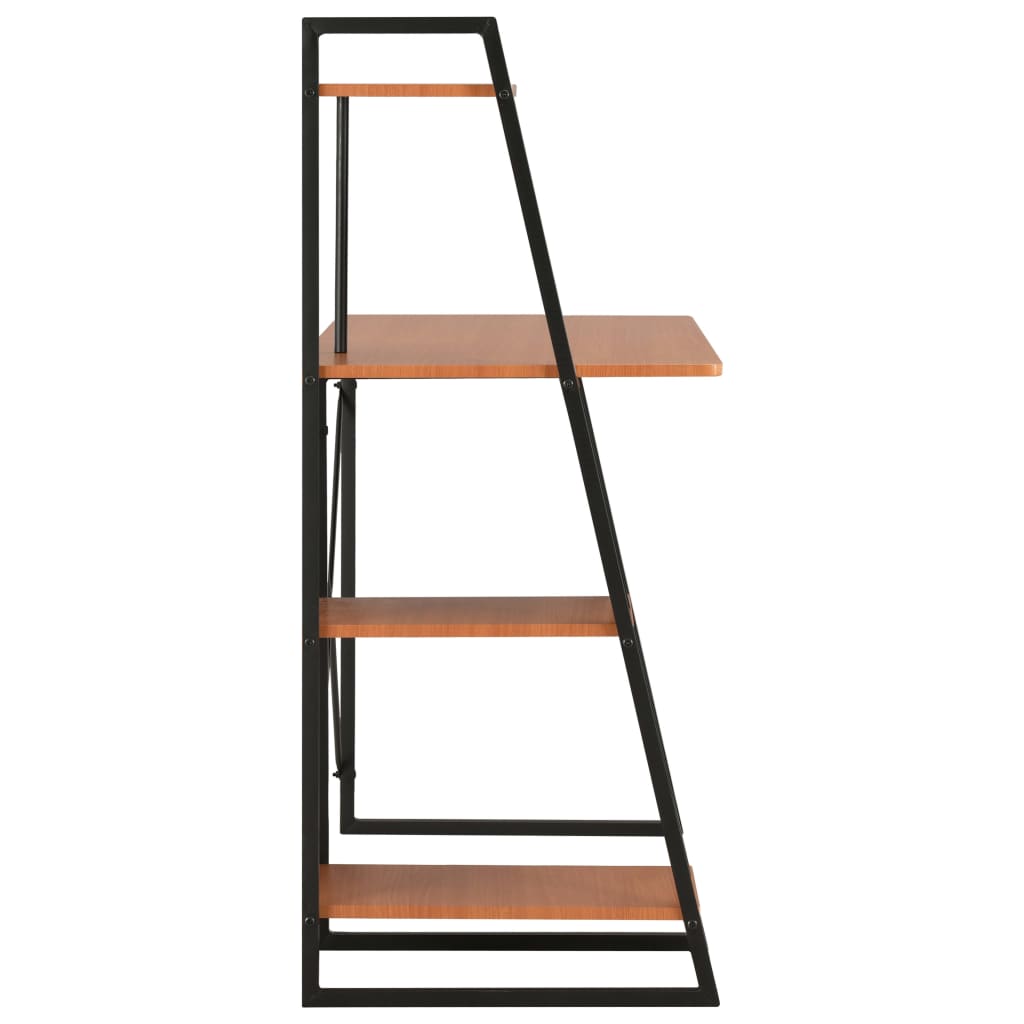 Desk with Shelving Unit Black and Brown 102x50x117 cm- Desks - HomeShopIreland - Home Shop Ireland - Desks - Desk with Shelving Unit Black and Brown 102x50x117 cm
