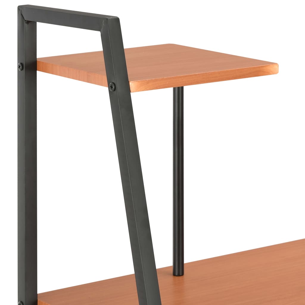 Desk with Shelving Unit Black and Brown 102x50x117 cm- Desks - HomeShopIreland - Home Shop Ireland - Desks - Desk with Shelving Unit Black and Brown 102x50x117 cm