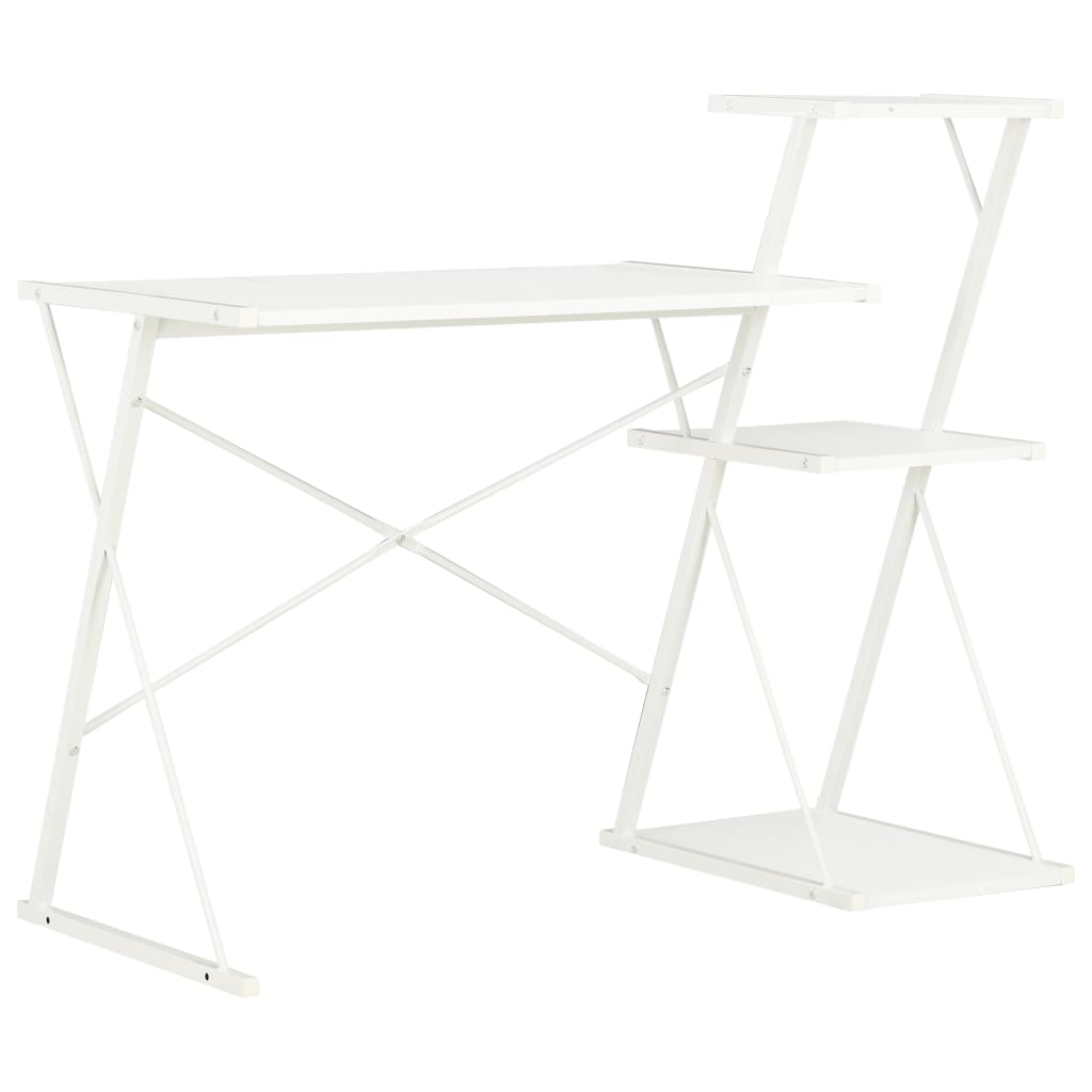 Desk with Shelf White 116x50x93 cm- Desks - HomeShopIreland - Home Shop Ireland - Desks - Desk with Shelf White 116x50x93 cm
