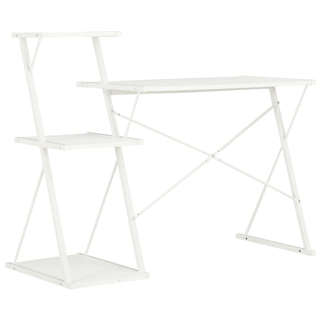 Desk with Shelf White 116x50x93 cm- Desks - HomeShopIreland - Home Shop Ireland - Desks - Desk with Shelf White 116x50x93 cm