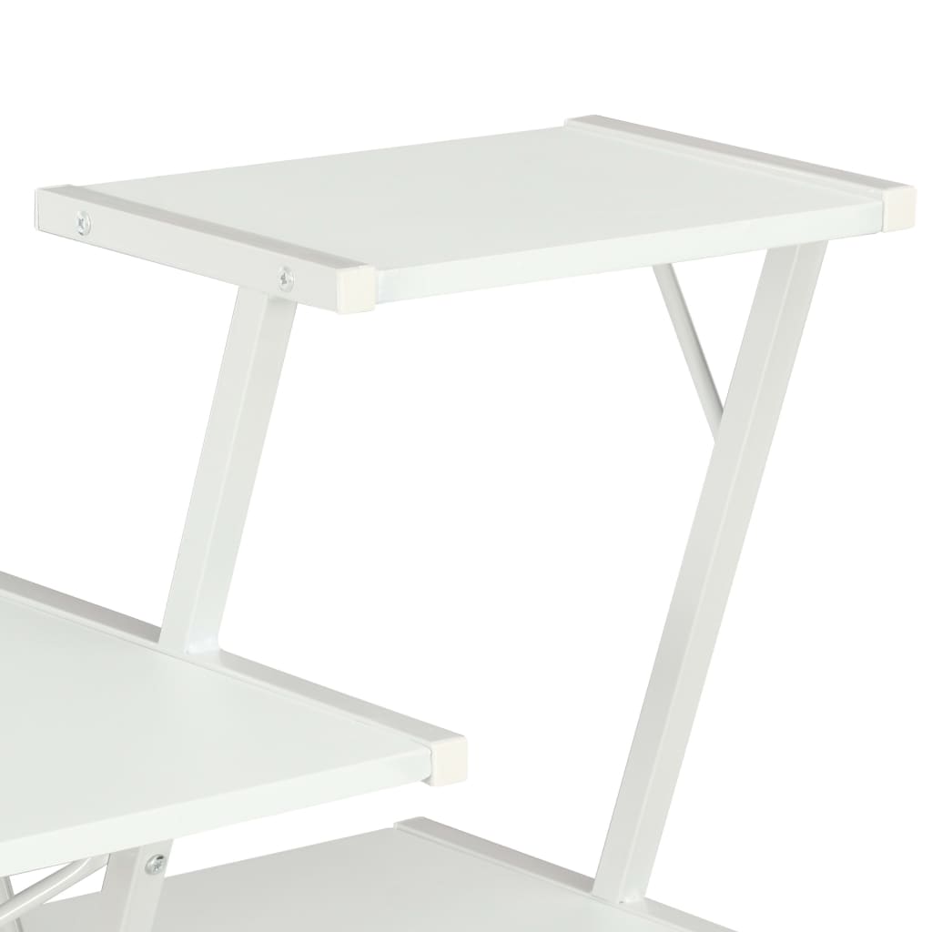 Desk with Shelf White 116x50x93 cm- Desks - HomeShopIreland - Home Shop Ireland - Desks - Desk with Shelf White 116x50x93 cm