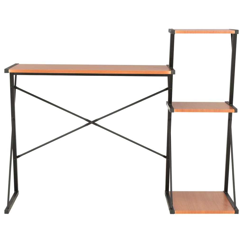 Desk with Shelf Black and Brown 116x50x93 cm- Desks - HomeShopIreland - Home Shop Ireland - Desks - Desk with Shelf Black and Brown 116x50x93 cm