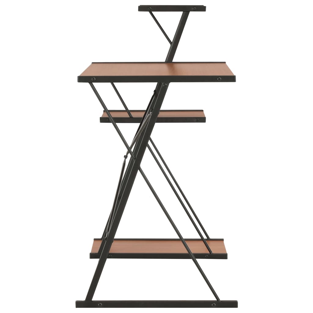 Desk with Shelf Black and Brown 116x50x93 cm- Desks - HomeShopIreland - Home Shop Ireland - Desks - Desk with Shelf Black and Brown 116x50x93 cm