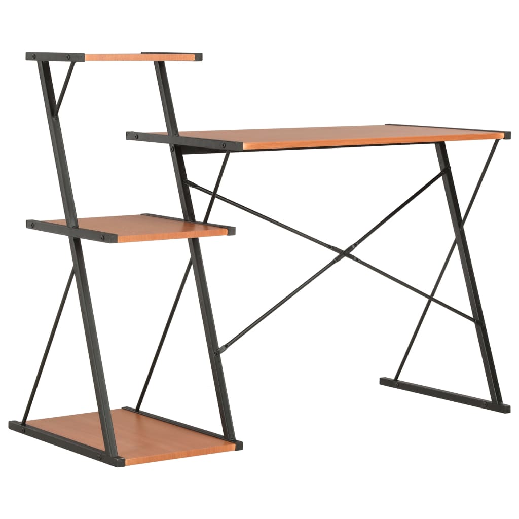Desk with Shelf Black and Brown 116x50x93 cm- Desks - HomeShopIreland - Home Shop Ireland - Desks - Desk with Shelf Black and Brown 116x50x93 cm