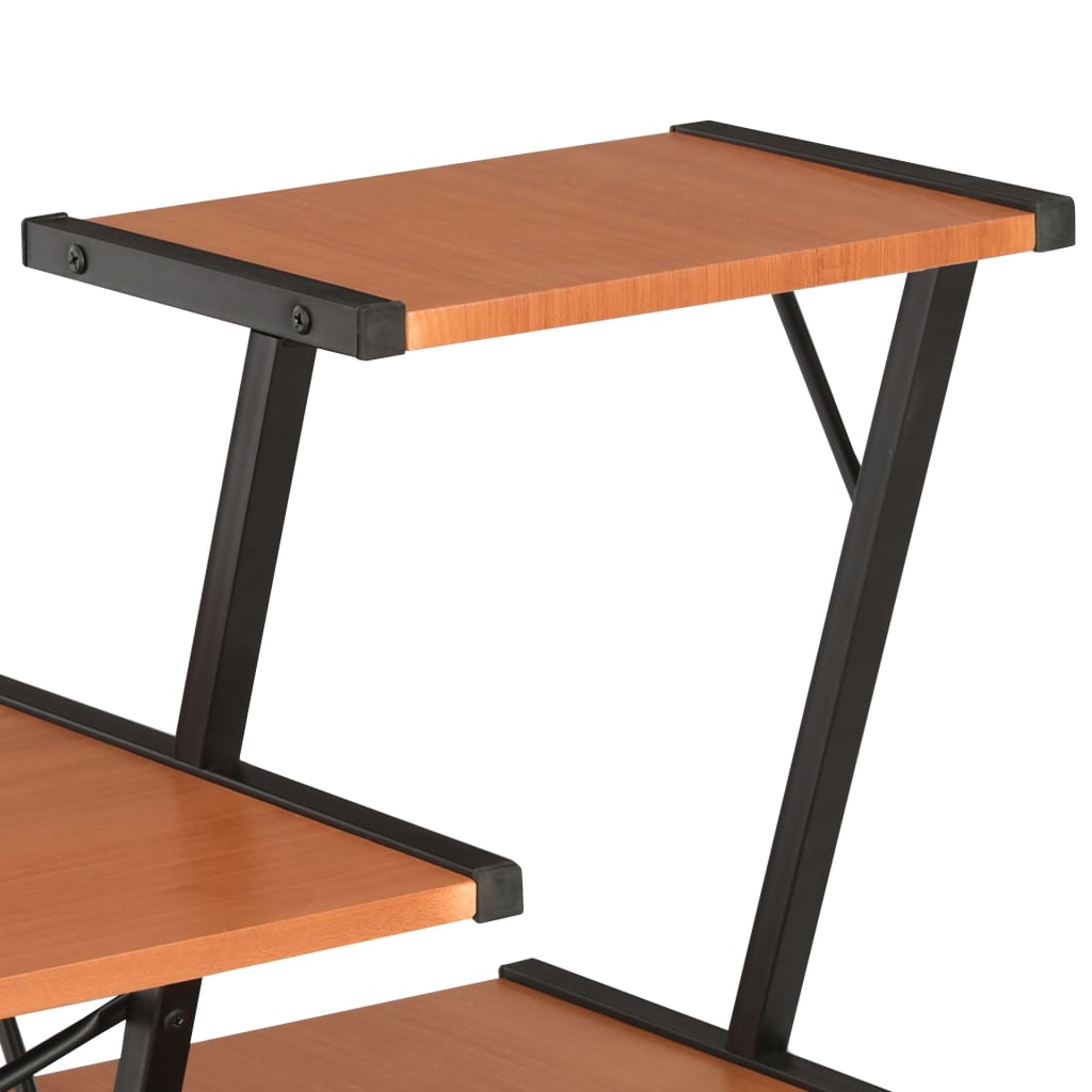 Desk with Shelf Black and Brown 116x50x93 cm- Desks - HomeShopIreland - Home Shop Ireland - Desks - Desk with Shelf Black and Brown 116x50x93 cm