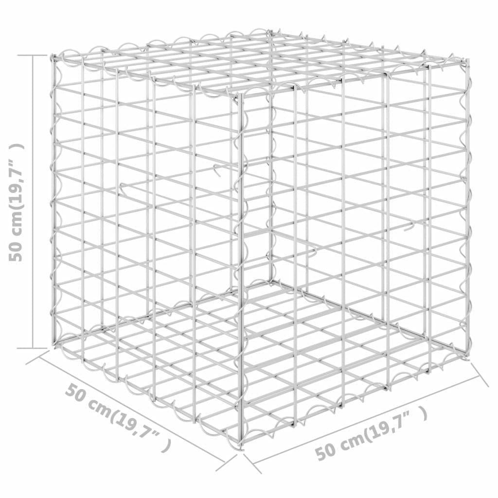 Cube Gabion Raised Bed Steel Wire 50x50x50 cm- Pots & Planters - HomeShopIreland - Home Shop Ireland - Pots & Planters - Cube Gabion Raised Bed Steel Wire 50x50x50 cm