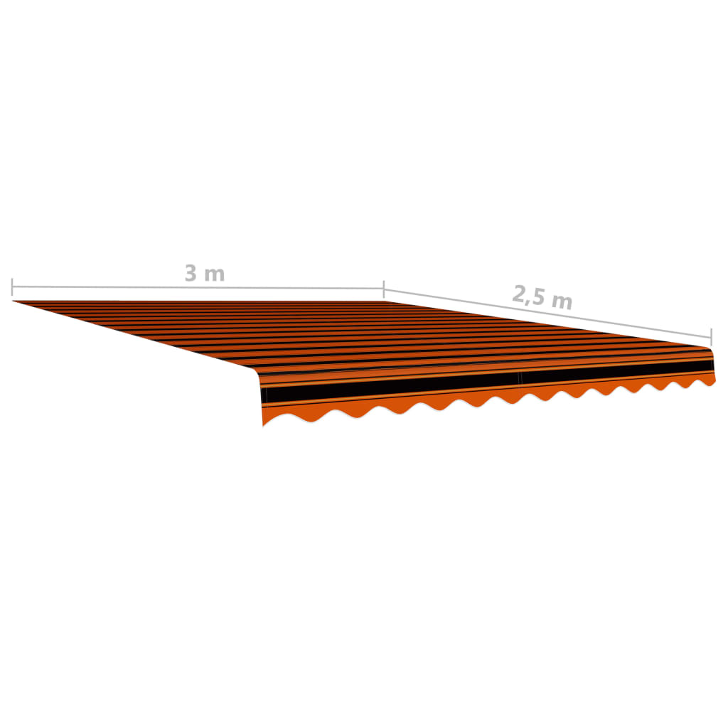 Awning Top Sunshade Canvas Orange and Brown 300x250 cm- Window & Door Awnings - HomeShopIreland - Home Shop Ireland - Window & Door Awnings - Awning Top Sunshade Canvas Orange and Brown 300x250 cm