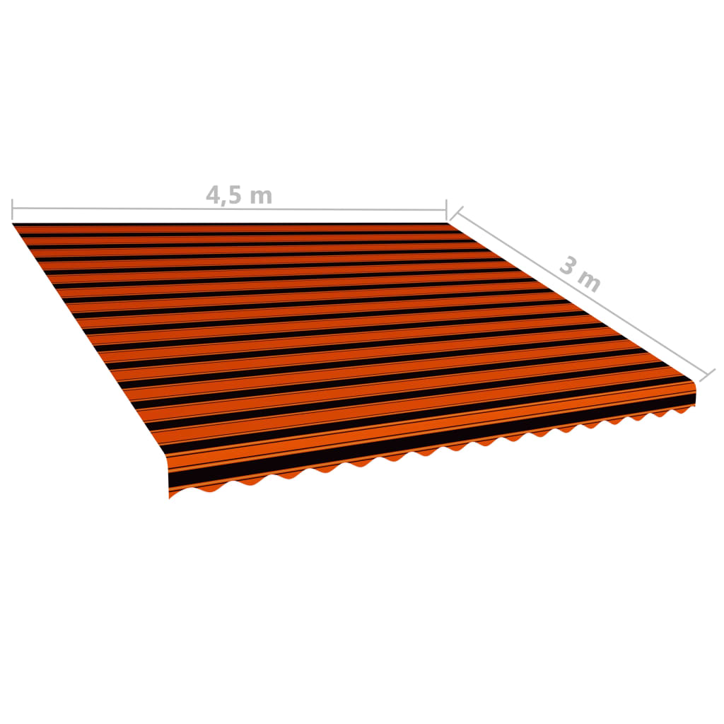 Awning Top Sunshade Canvas Orange and Brown 450x300 cm- Window & Door Awnings - HomeShopIreland - Home Shop Ireland - Window & Door Awnings - Awning Top Sunshade Canvas Orange and Brown 450x300 cm