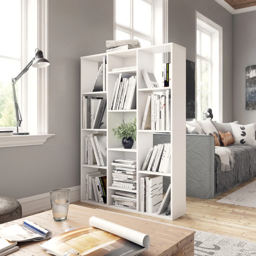 Room Divider/Book Cabinet White 100x24x140 cm Chipboard- Room Dividers - HomeShopIreland - Home Shop Ireland - Room Dividers - Room Divider/Book Cabinet White 100x24x140 cm Chipboard