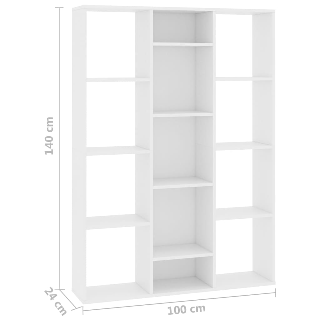 Room Divider/Book Cabinet White 100x24x140 cm Chipboard- Room Dividers - HomeShopIreland - Home Shop Ireland - Room Dividers - Room Divider/Book Cabinet White 100x24x140 cm Chipboard