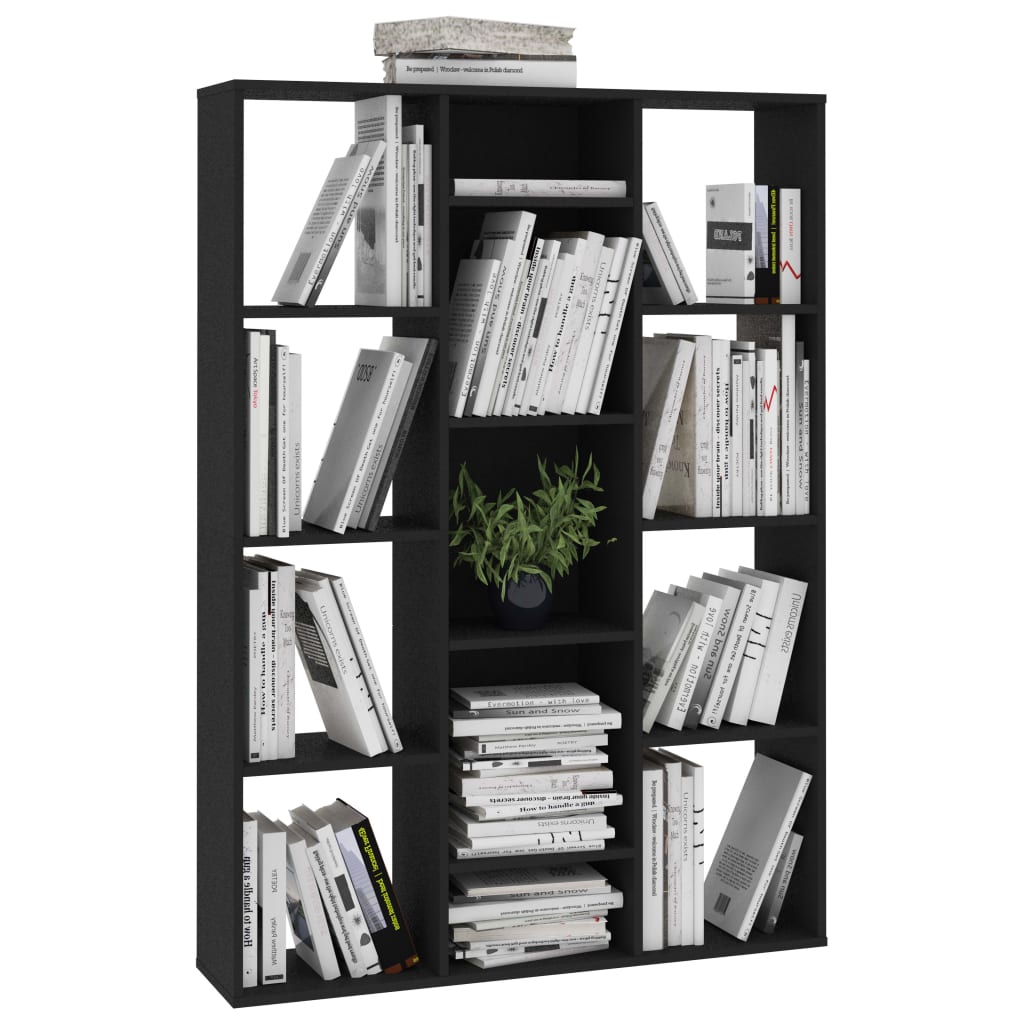 Room Divider/Book Cabinet Black 100x24x140 cm Chipboard- Room Dividers - HomeShopIreland - Home Shop Ireland - Room Dividers - Room Divider/Book Cabinet Black 100x24x140 cm Chipboard