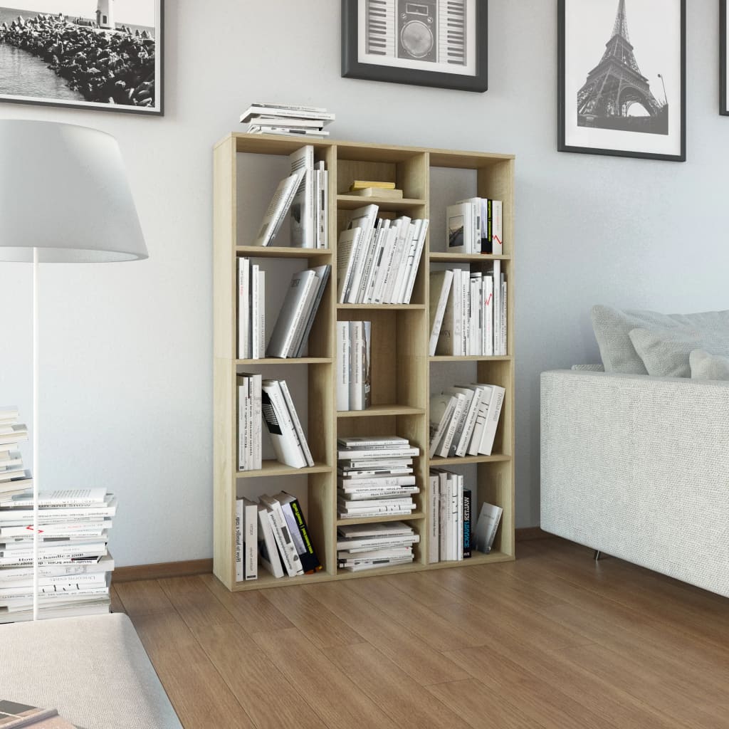 Room Divider/Book Cabinet Sonoma Oak 100x24x140 cm Chipboard- Room Dividers - HomeShopIreland - Home Shop Ireland - Room Dividers - Room Divider/Book Cabinet Sonoma Oak 100x24x140 cm Chipboard