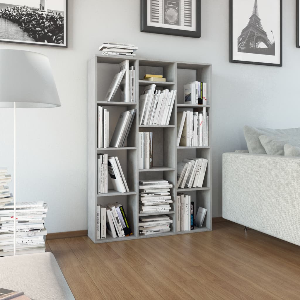 Room Divider/Book Cabinet Concrete Grey 100x24x140 cm Chipboard- Room Dividers - HomeShopIreland - Home Shop Ireland - Room Dividers - Room Divider/Book Cabinet Concrete Grey 100x24x140 cm Chipboard