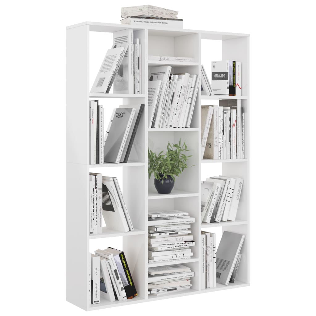 Room Divider/Book Cabinet High Gloss White 100x24x140 cm Chipboard- Room Dividers - HomeShopIreland - Home Shop Ireland - Room Dividers - Room Divider/Book Cabinet High Gloss White 100x24x140 cm Chipboard