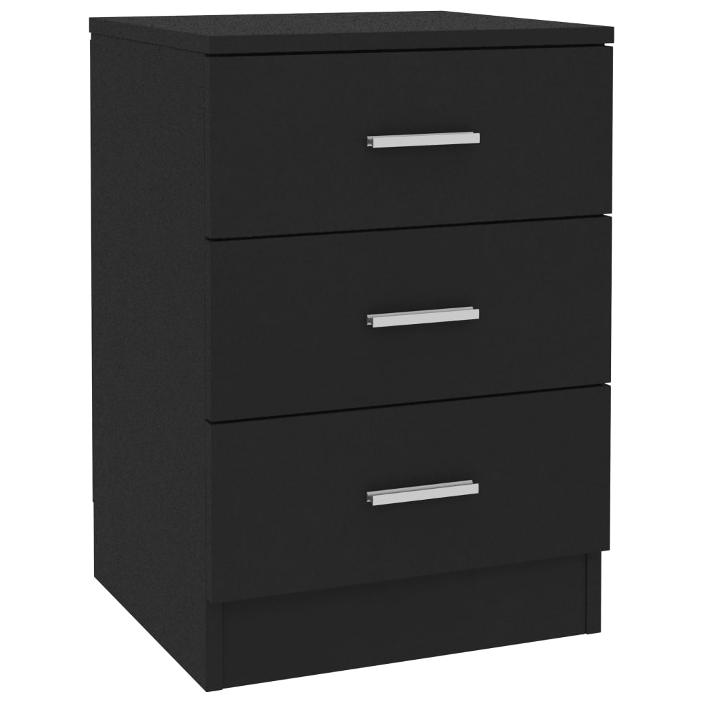 Bedside Cabinet Black 38x35x56 cm Chipboard- Bedside Tables - HomeShopIreland - Home Shop Ireland - Bedside Tables - Bedside Cabinet Black 38x35x56 cm Chipboard