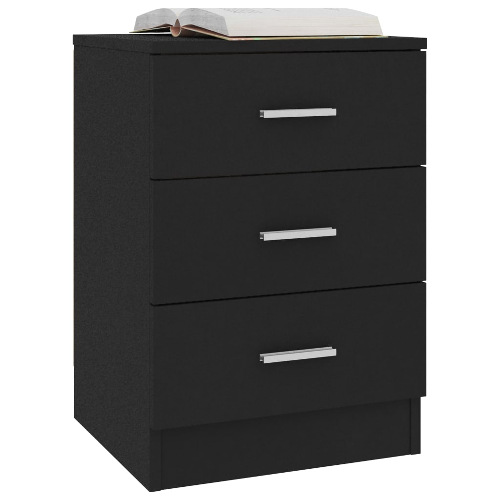 Bedside Cabinet Black 38x35x56 cm Chipboard- Bedside Tables - HomeShopIreland - Home Shop Ireland - Bedside Tables - Bedside Cabinet Black 38x35x56 cm Chipboard