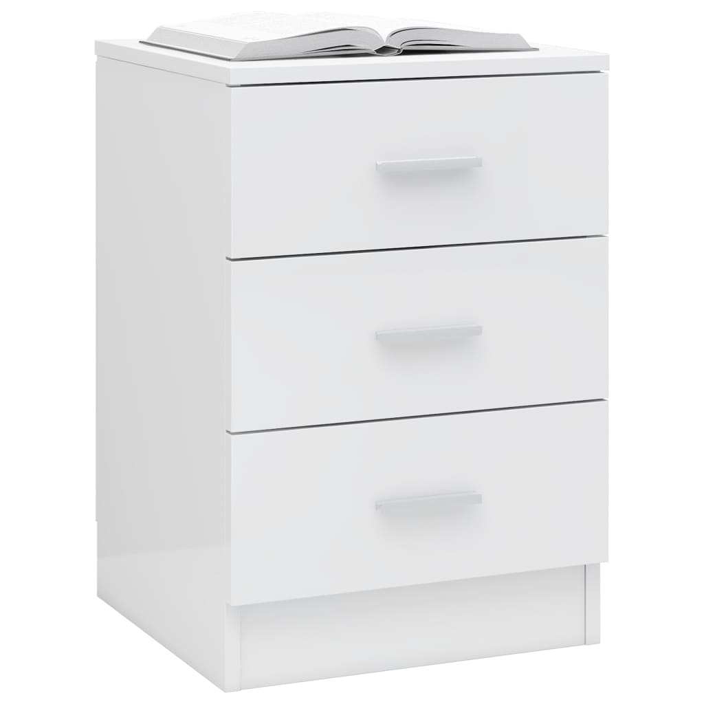 Bedside Cabinet High Gloss White 38x35x56 cm Chipboard- Bedside Tables - HomeShopIreland - Home Shop Ireland - Bedside Tables - Bedside Cabinet High Gloss White 38x35x56 cm Chipboard