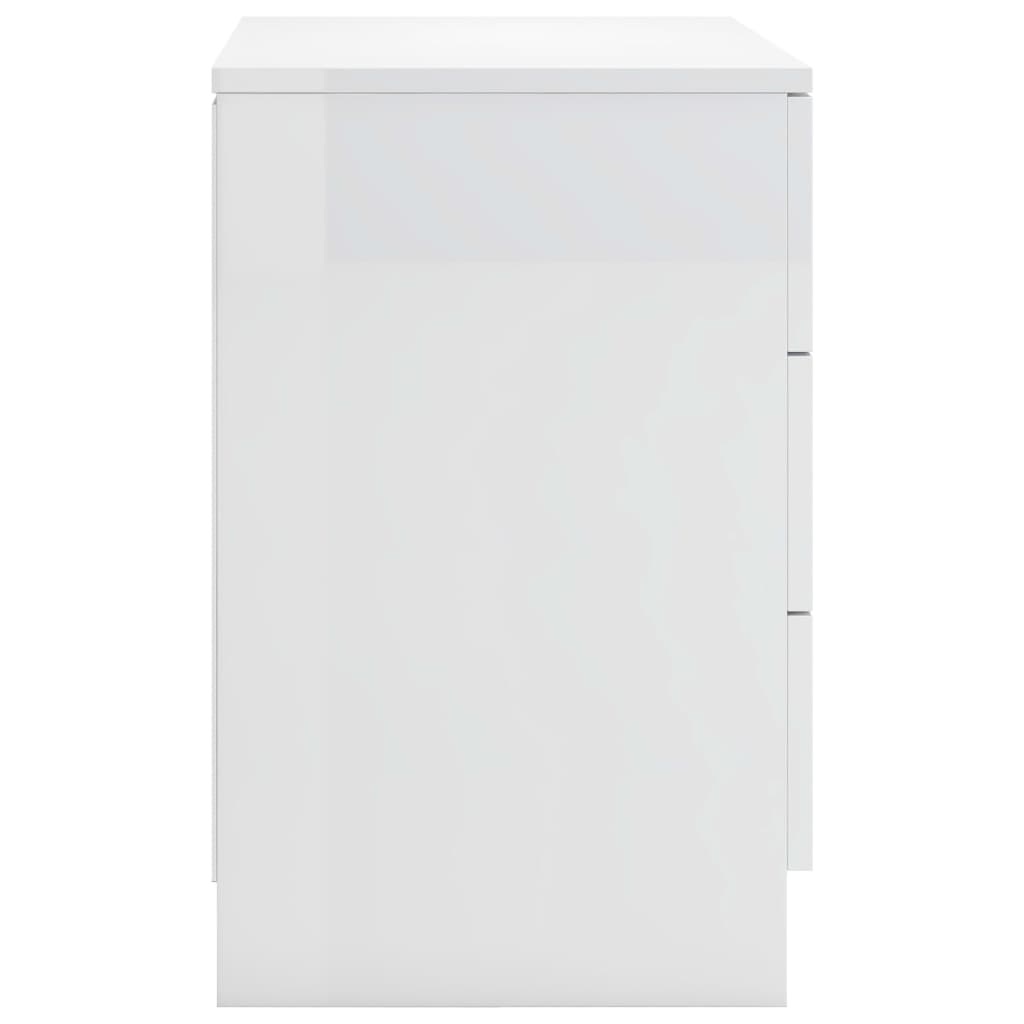 Bedside Cabinet High Gloss White 38x35x56 cm Chipboard- Bedside Tables - HomeShopIreland - Home Shop Ireland - Bedside Tables - Bedside Cabinet High Gloss White 38x35x56 cm Chipboard