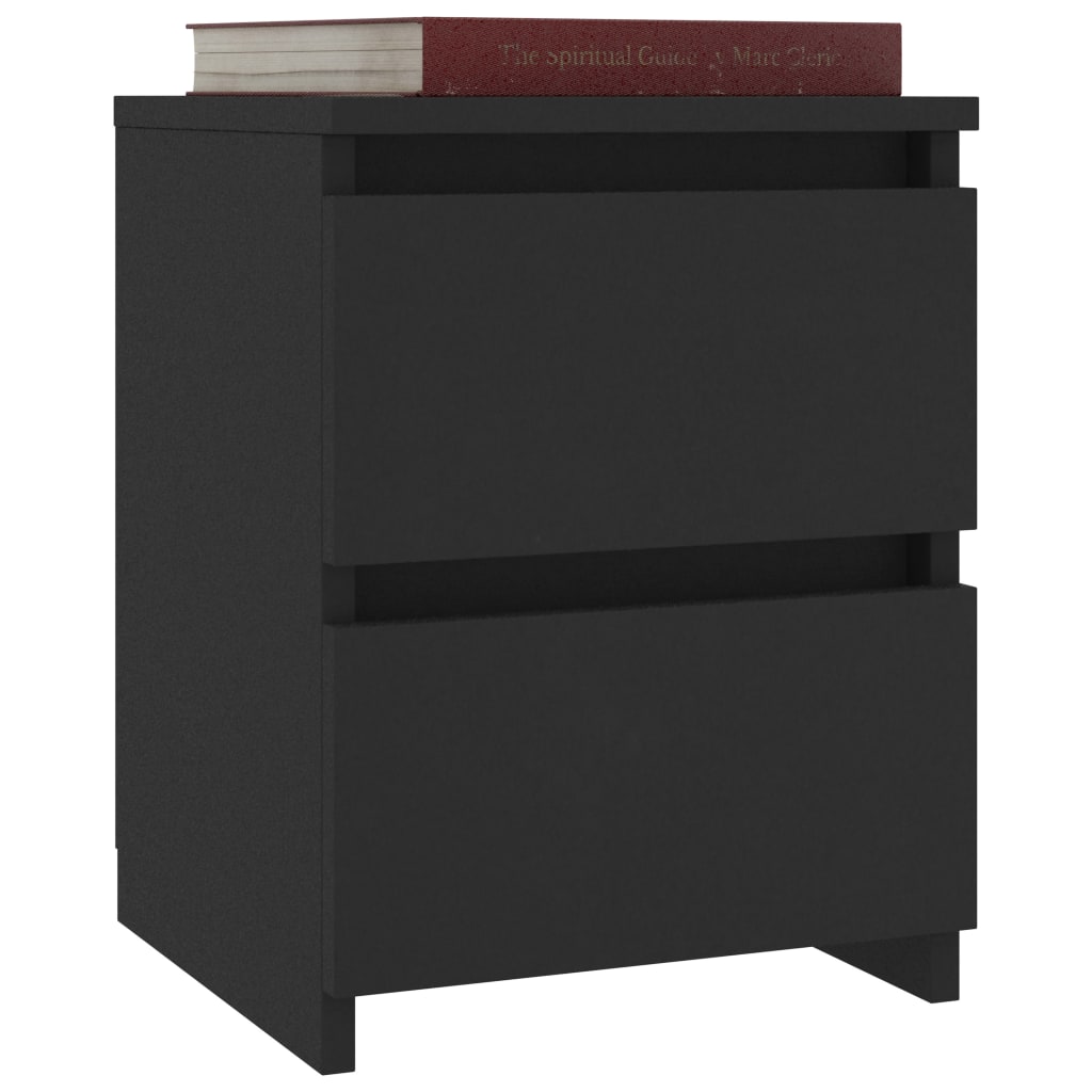 Bedside Cabinets 2 pcs Black 30x30x40 cm Chipboard- Bedside Tables - HomeShopIreland - Home Shop Ireland - Bedside Tables - Bedside Cabinets 2 pcs Black 30x30x40 cm Chipboard
