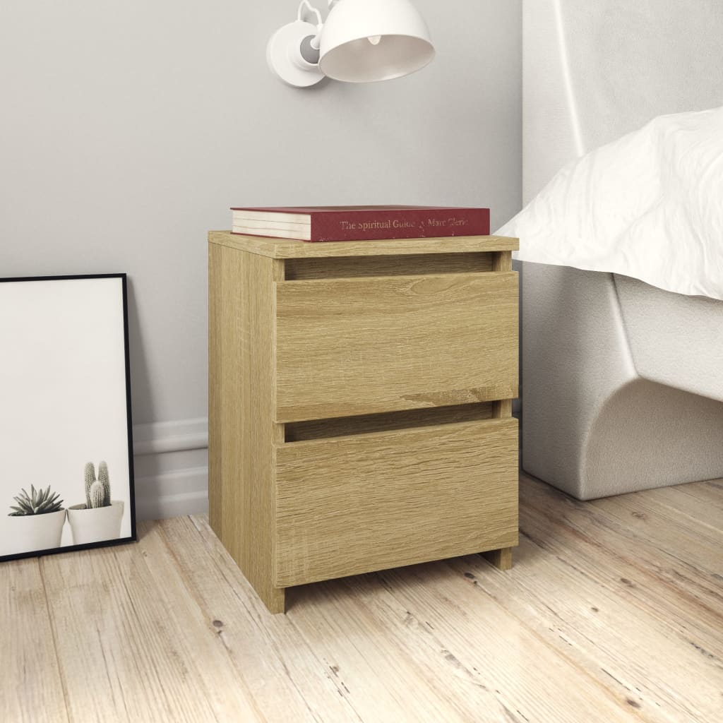 Bedside Cabinets 2 pcs Sonoma Oak 30x30x40 cm Chipboard- Bedside Tables - HomeShopIreland - Home Shop Ireland - Bedside Tables - Bedside Cabinets 2 pcs Sonoma Oak 30x30x40 cm Chipboard