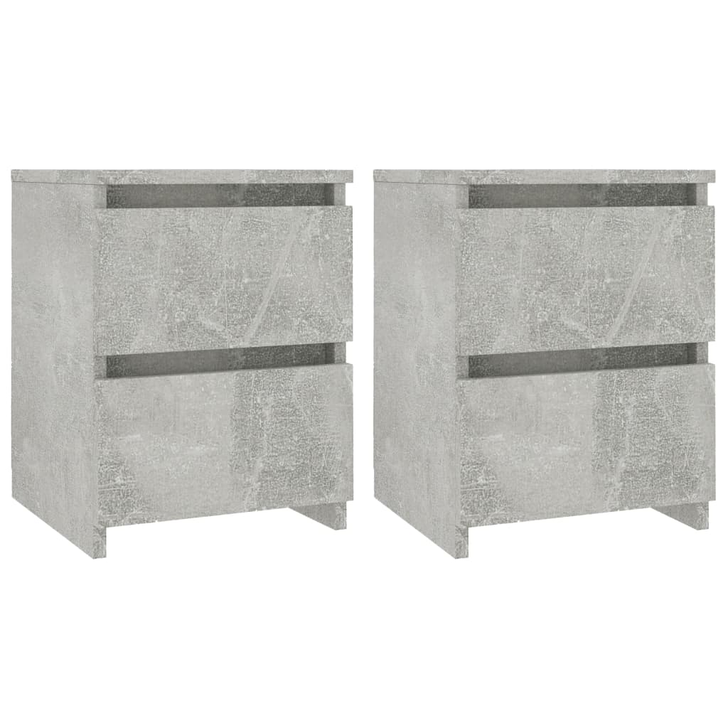 Bedside Cabinets 2 pcs Concrete Grey 30x30x40 cm Chipboard- Bedside Tables - HomeShopIreland - Home Shop Ireland - Bedside Tables - Bedside Cabinets 2 pcs Concrete Grey 30x30x40 cm Chipboard
