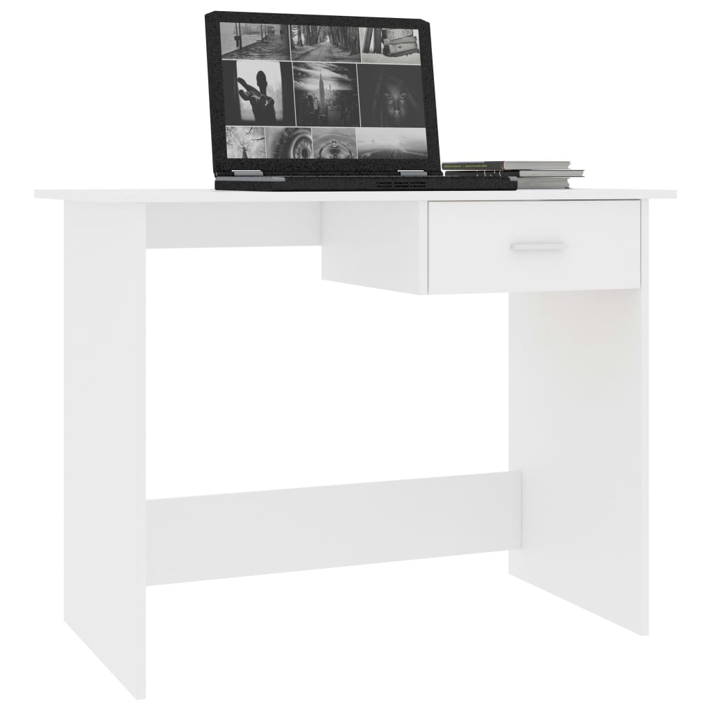 Desk White 100x50x76 cm Chipboard- Desks - HomeShopIreland - Home Shop Ireland - Desks - Desk White 100x50x76 cm Chipboard