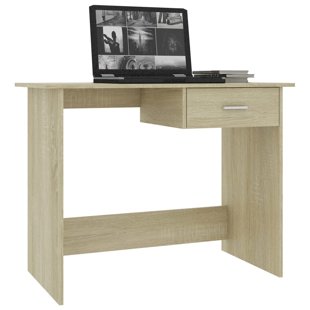 Desk Sonoma Oak 100x50x76 cm Chipboard- Desks - HomeShopIreland - Home Shop Ireland - Desks - Desk Sonoma Oak 100x50x76 cm Chipboard