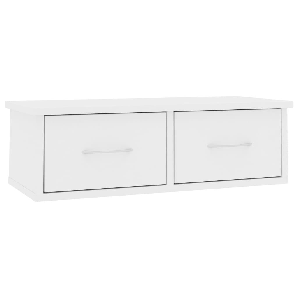 Wall-mounted Drawer Shelf White 60x26x18.5 cm Chipboard- Wall Shelves & Ledges - HomeShopIreland - Home Shop Ireland - Wall Shelves & Ledges - Wall-mounted Drawer Shelf White 60x26x18.5 cm Chipboard