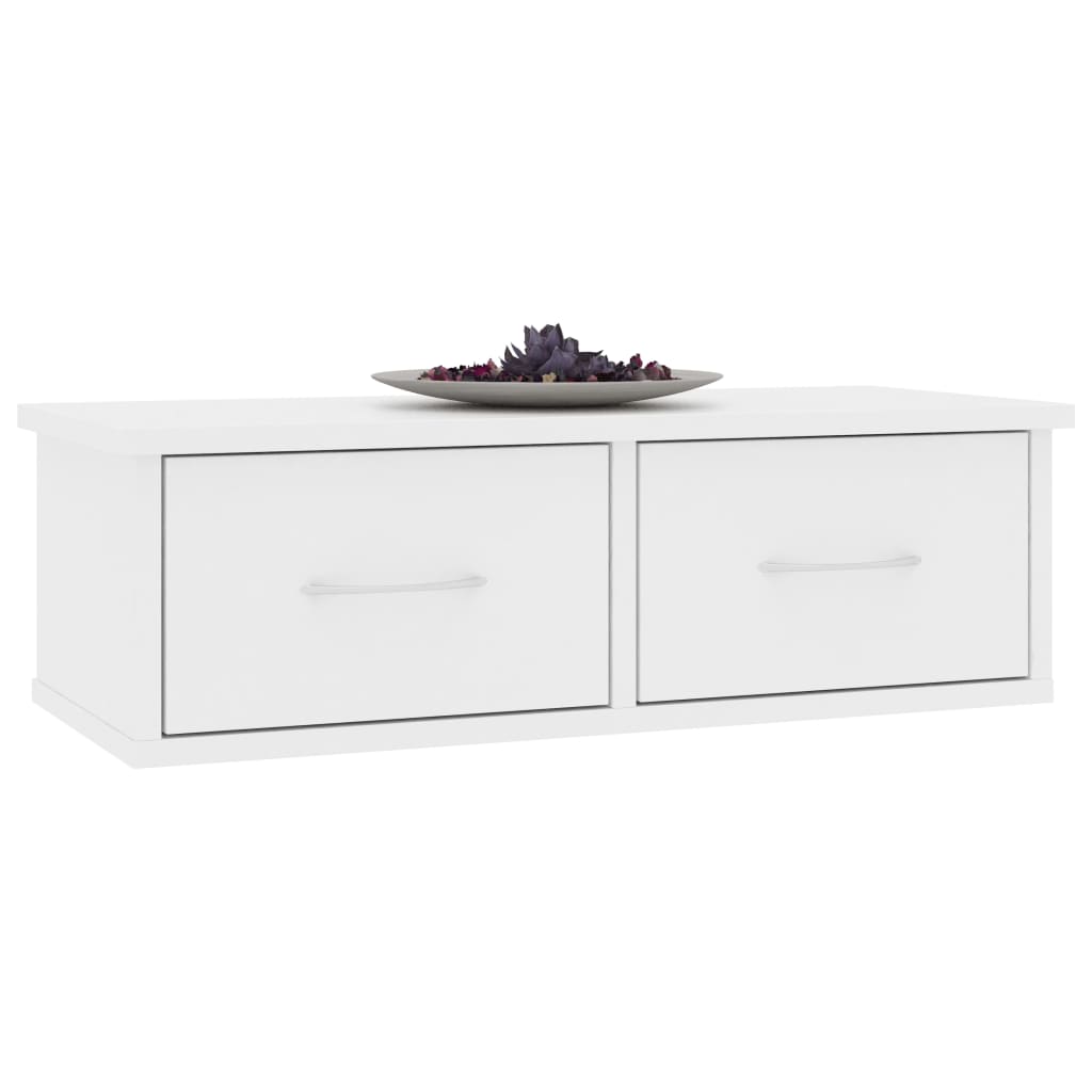 Wall-mounted Drawer Shelf White 60x26x18.5 cm Chipboard- Wall Shelves & Ledges - HomeShopIreland - Home Shop Ireland - Wall Shelves & Ledges - Wall-mounted Drawer Shelf White 60x26x18.5 cm Chipboard