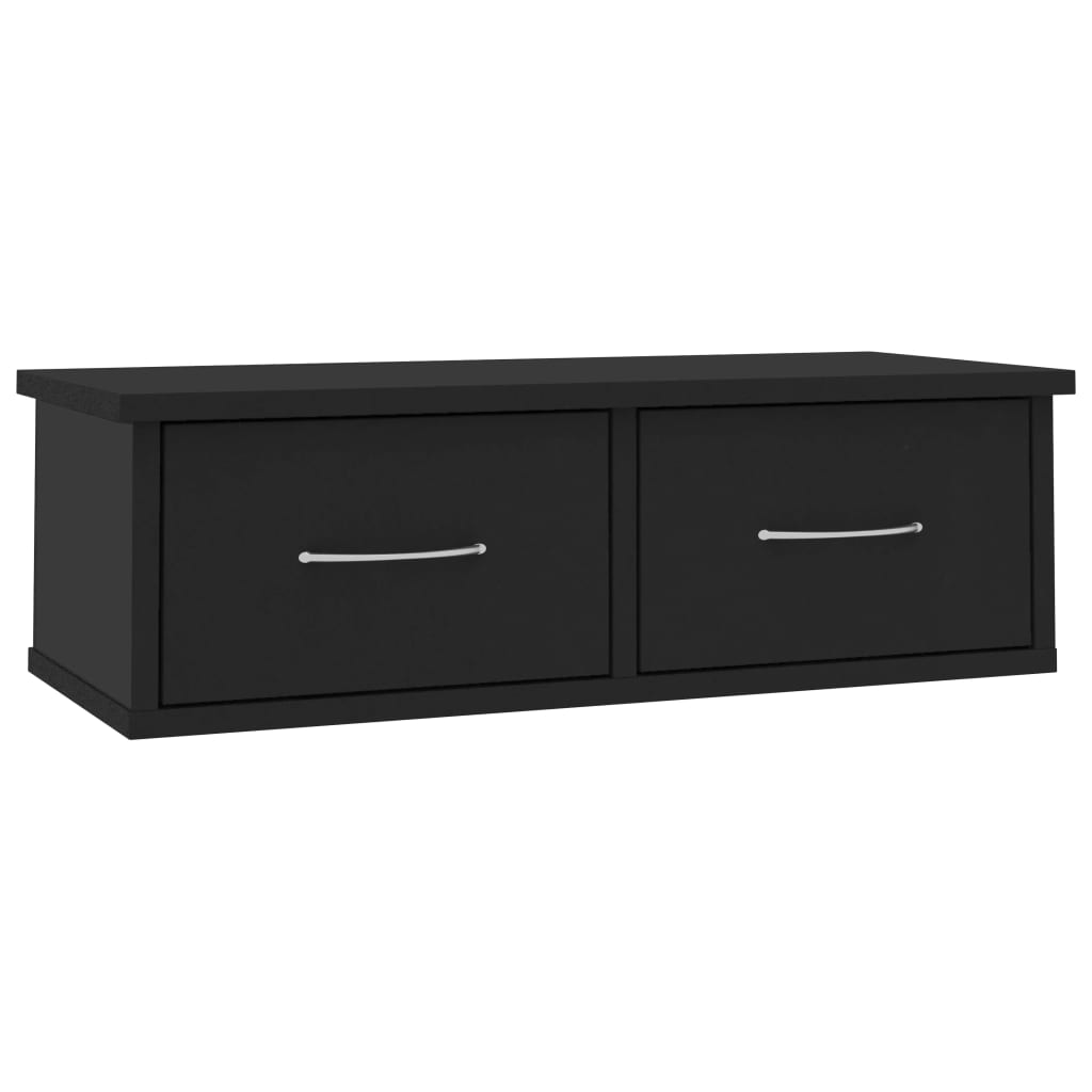 Wall-mounted Drawer Shelf Black 60x26x18.5 cm Chipboard- Wall Shelves & Ledges - HomeShopIreland - Home Shop Ireland - Wall Shelves & Ledges - Wall-mounted Drawer Shelf Black 60x26x18.5 cm Chipboard