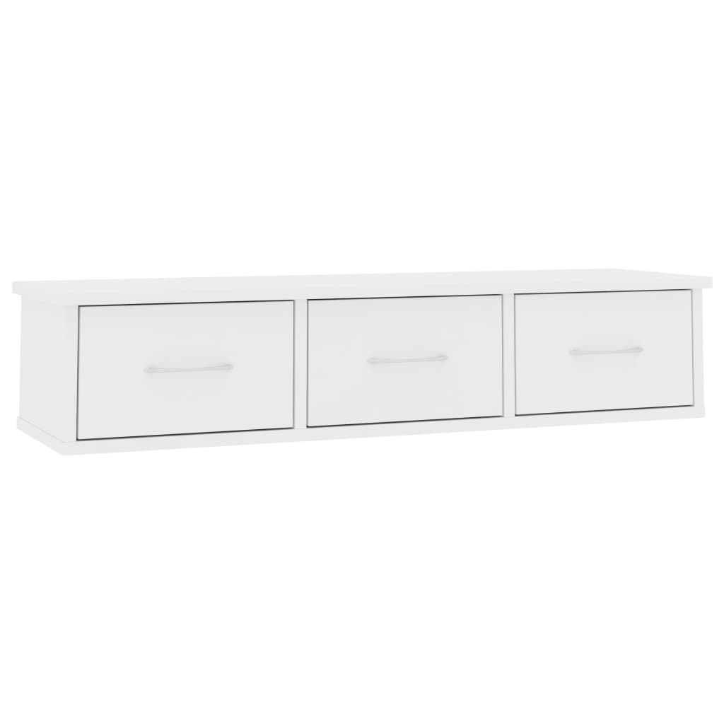 Wall-mounted Drawer Shelf White 88x26x18.5 cm Chipboard- Wall Shelves & Ledges - HomeShopIreland - Home Shop Ireland - Wall Shelves & Ledges - Wall-mounted Drawer Shelf White 88x26x18.5 cm Chipboard