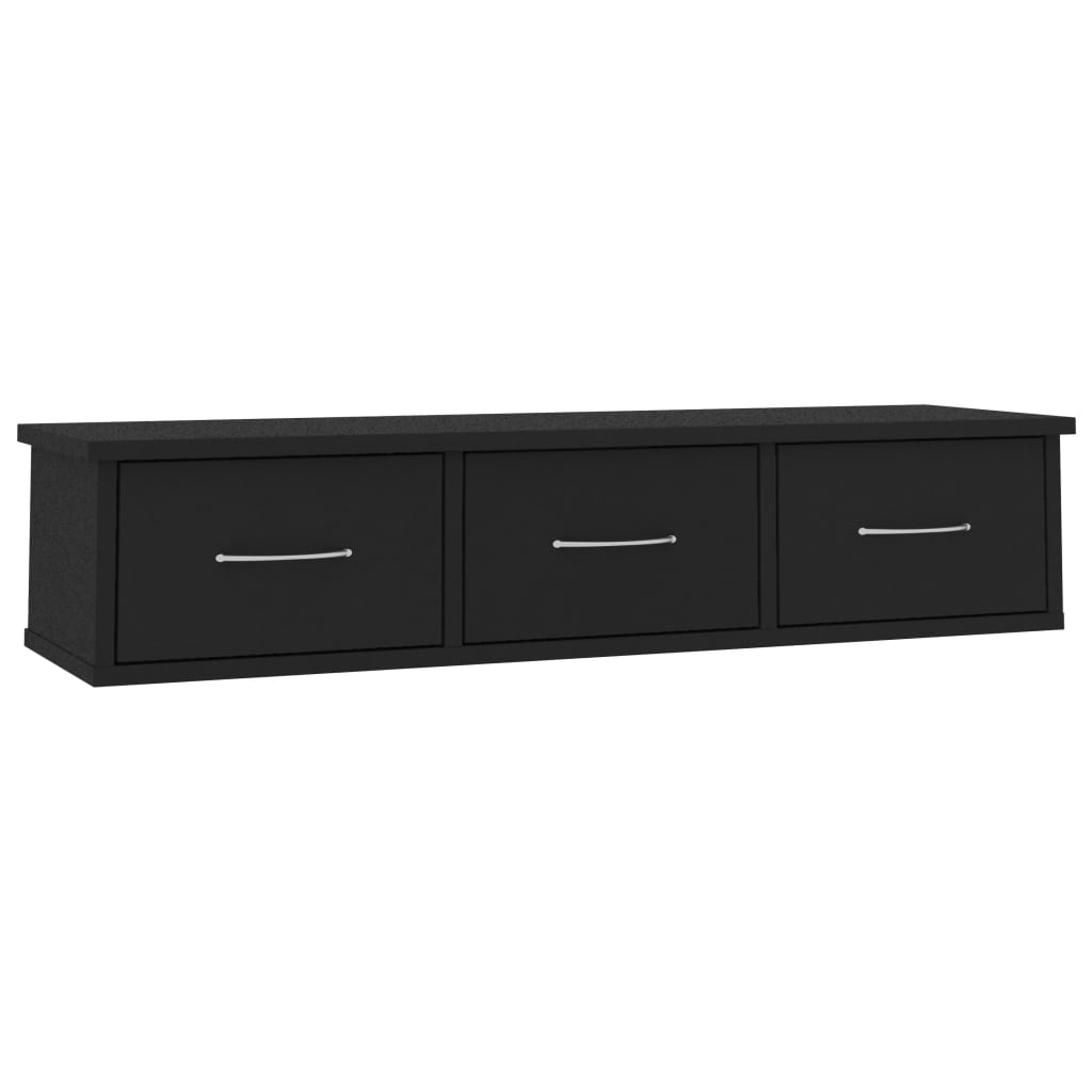 Wall-mounted Drawer Shelf Black 88x26x18.5 cm Chipboard- Wall Shelves & Ledges - HomeShopIreland - Home Shop Ireland - Wall Shelves & Ledges - Wall-mounted Drawer Shelf Black 88x26x18.5 cm Chipboard