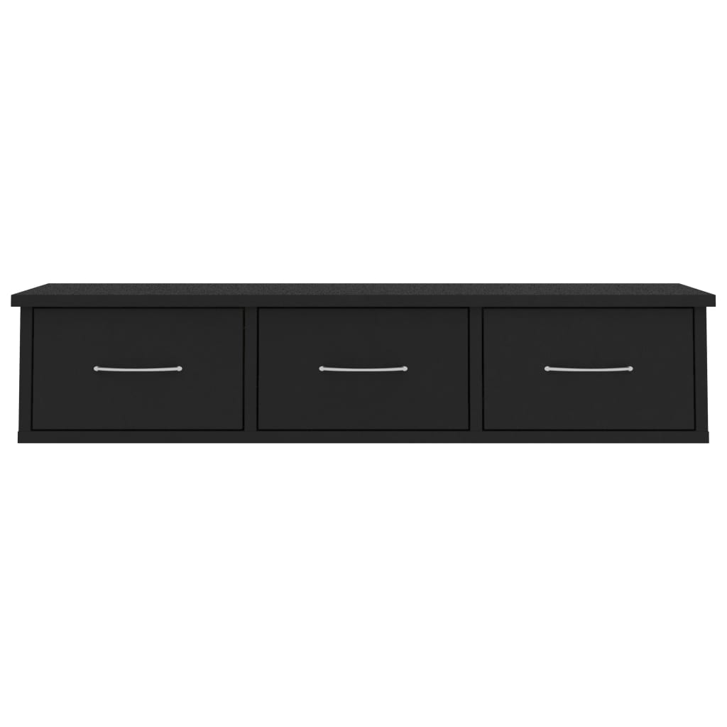 Wall-mounted Drawer Shelf Black 88x26x18.5 cm Chipboard- Wall Shelves & Ledges - HomeShopIreland - Home Shop Ireland - Wall Shelves & Ledges - Wall-mounted Drawer Shelf Black 88x26x18.5 cm Chipboard