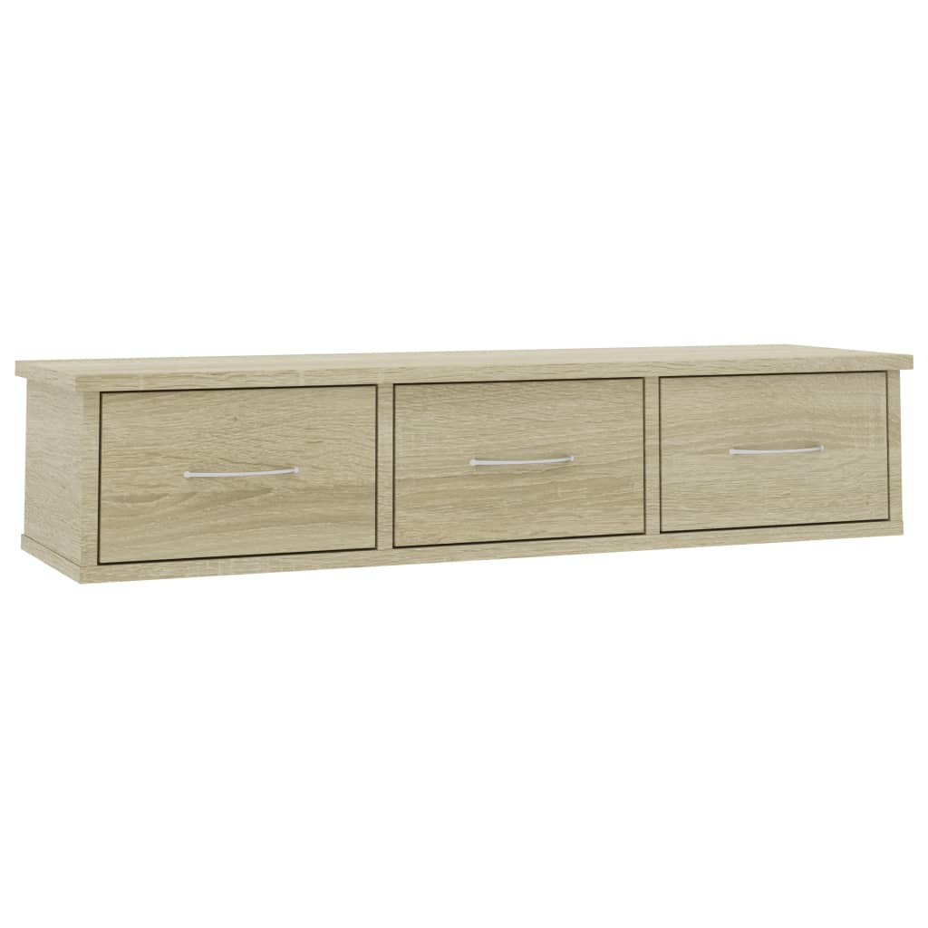 Wall-mounted Drawer Shelf Sonoma Oak 88x26x18.5 cm Chipboard- Wall Shelves & Ledges - HomeShopIreland - Home Shop Ireland - Wall Shelves & Ledges - Wall-mounted Drawer Shelf Sonoma Oak 88x26x18.5 cm Chipboard