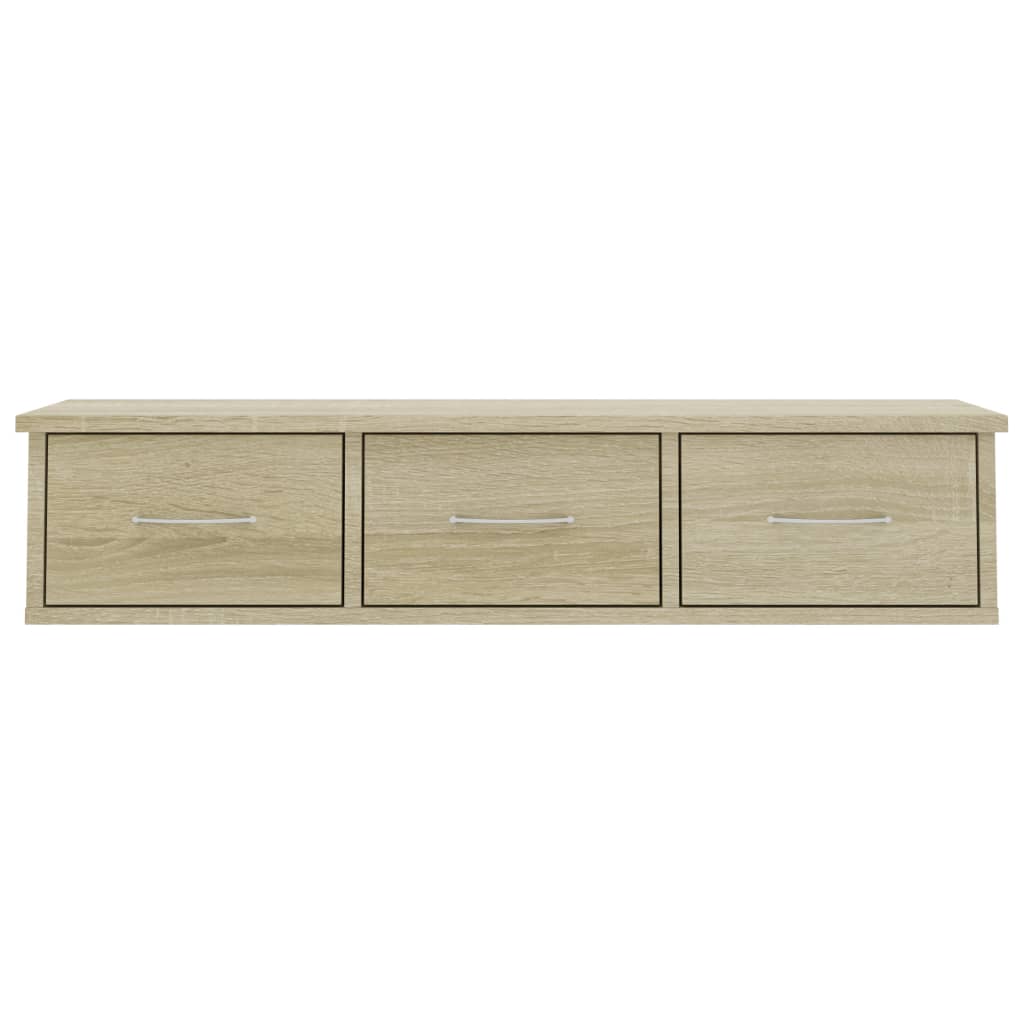 Wall-mounted Drawer Shelf Sonoma Oak 88x26x18.5 cm Chipboard- Wall Shelves & Ledges - HomeShopIreland - Home Shop Ireland - Wall Shelves & Ledges - Wall-mounted Drawer Shelf Sonoma Oak 88x26x18.5 cm Chipboard