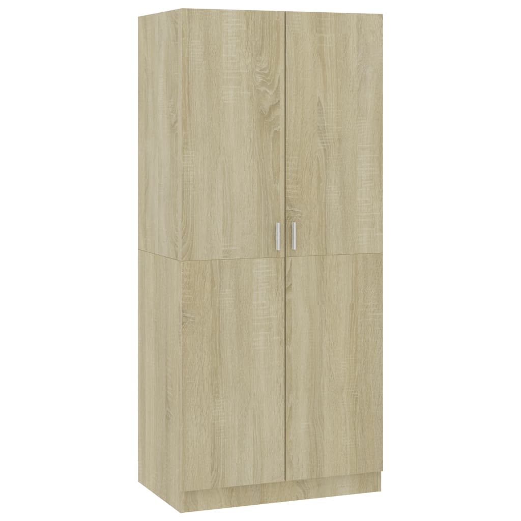 Wardrobe Sonoma Oak 80x52x180 cm Chipboard- Cupboards & Wardrobes - HomeShopIreland - Home Shop Ireland - Cupboards & Wardrobes - Wardrobe Sonoma Oak 80x52x180 cm Chipboard