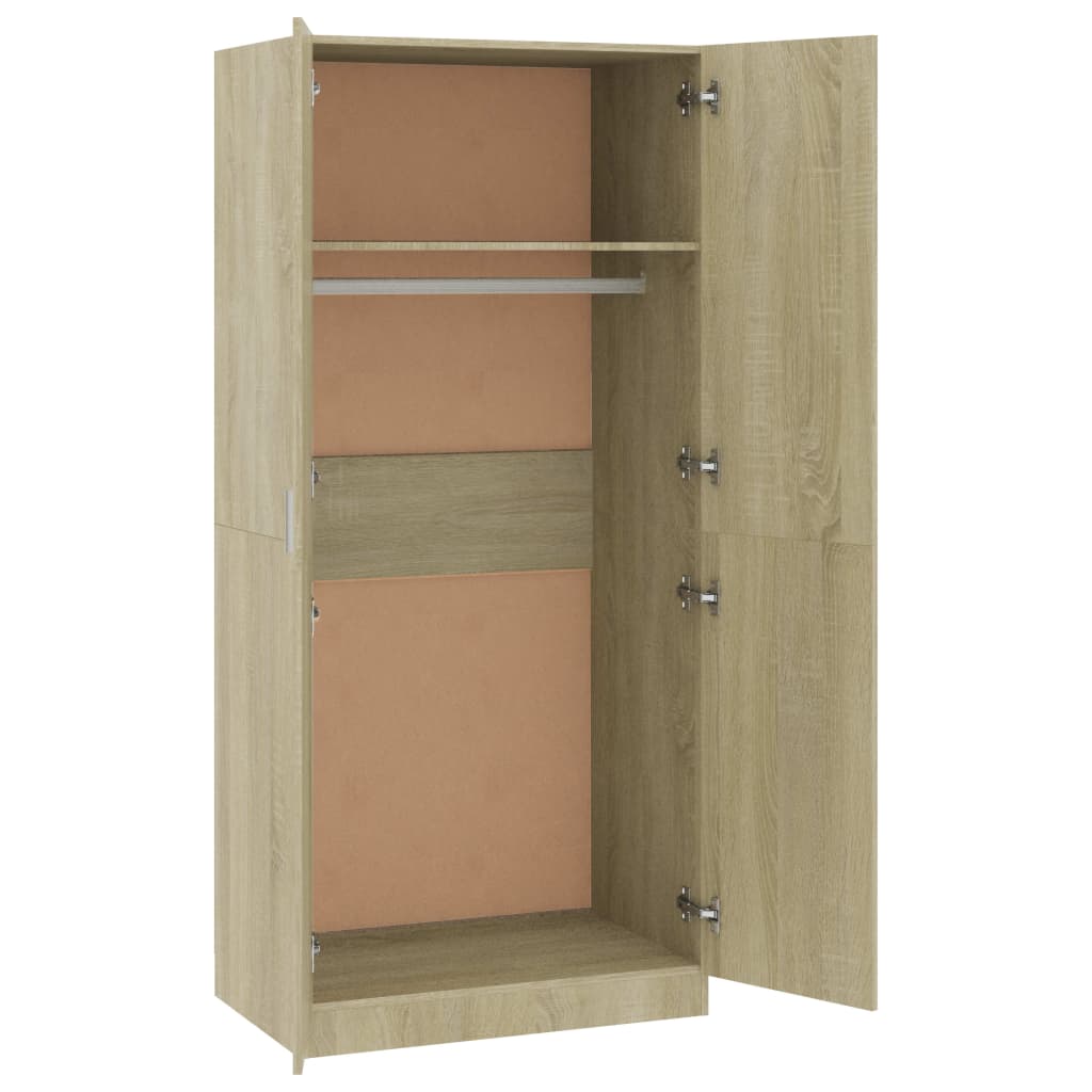 Wardrobe Sonoma Oak 80x52x180 cm Chipboard- Cupboards & Wardrobes - HomeShopIreland - Home Shop Ireland - Cupboards & Wardrobes - Wardrobe Sonoma Oak 80x52x180 cm Chipboard