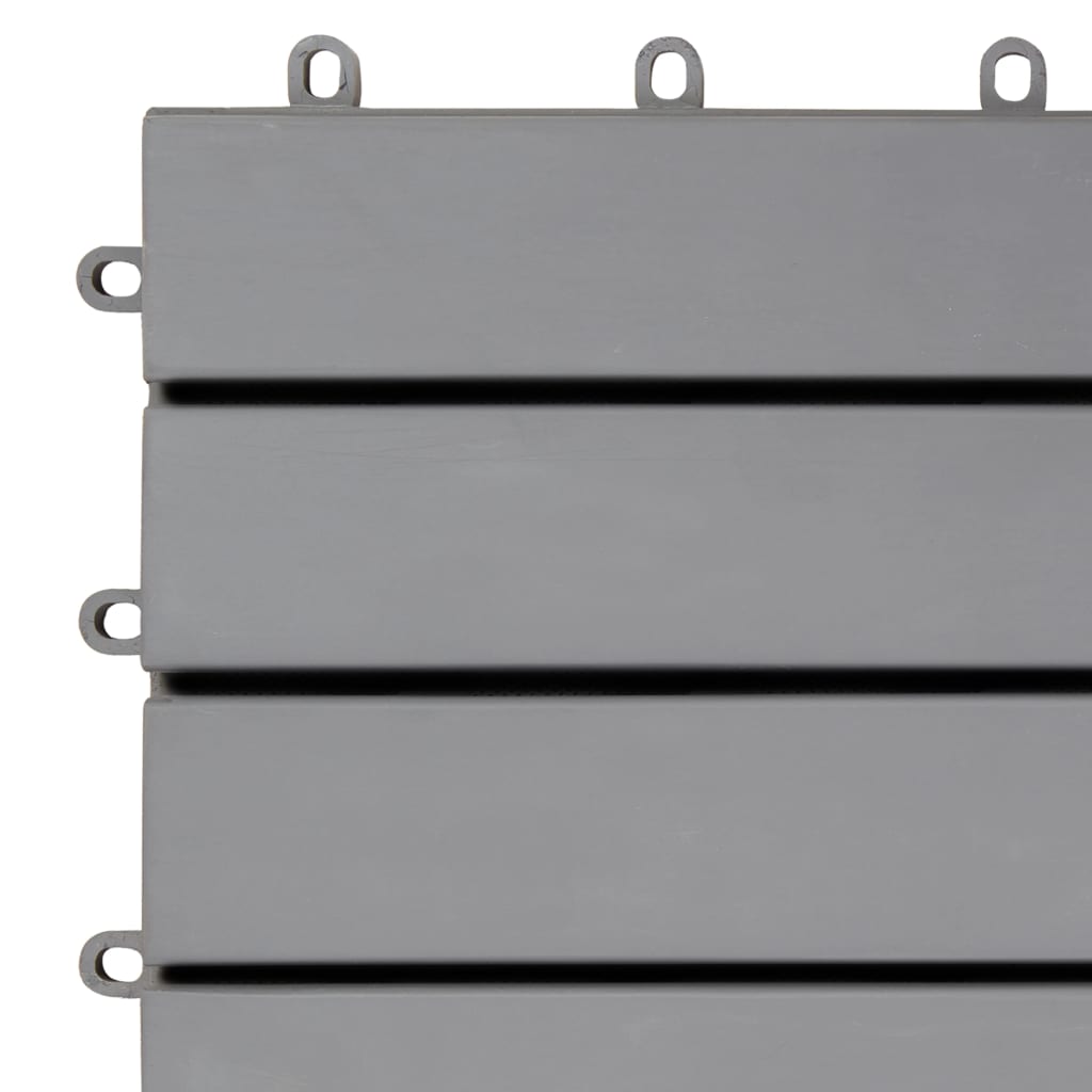 Decking Tiles 10 pcs Grey Wash 30x30 cm Solid Acacia Wood- Flooring & Carpet - HomeShopIreland - Home Shop Ireland - Flooring & Carpet - Decking Tiles 10 pcs Grey Wash 30x30 cm Solid Acacia Wood