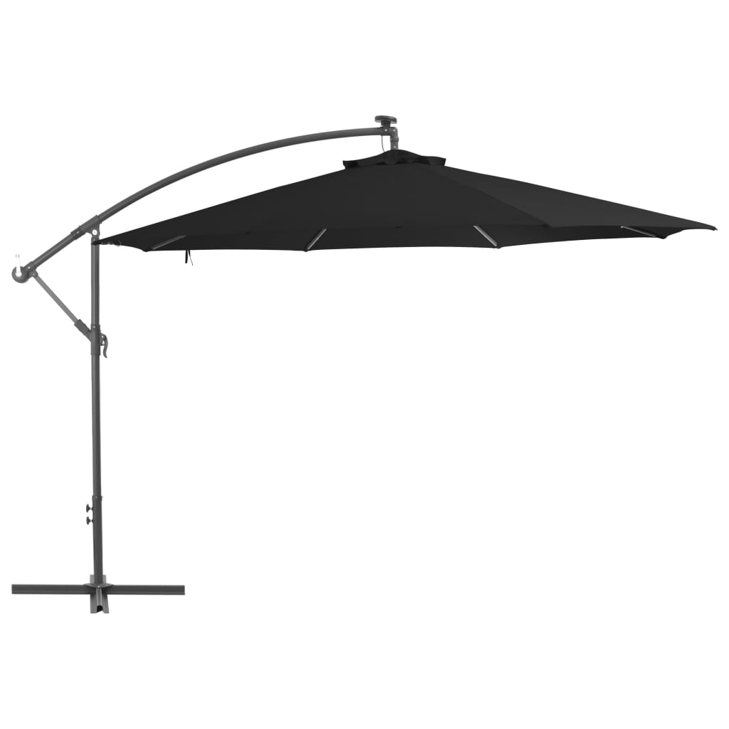 Cantilever Umbrella with Aluminium Pole 350 cm Black- Outdoor Umbrellas & Sunshades - HomeShopIreland - Home Shop Ireland - Outdoor Umbrellas & Sunshades - Cantilever Umbrella with Aluminium Pole 350 cm Black