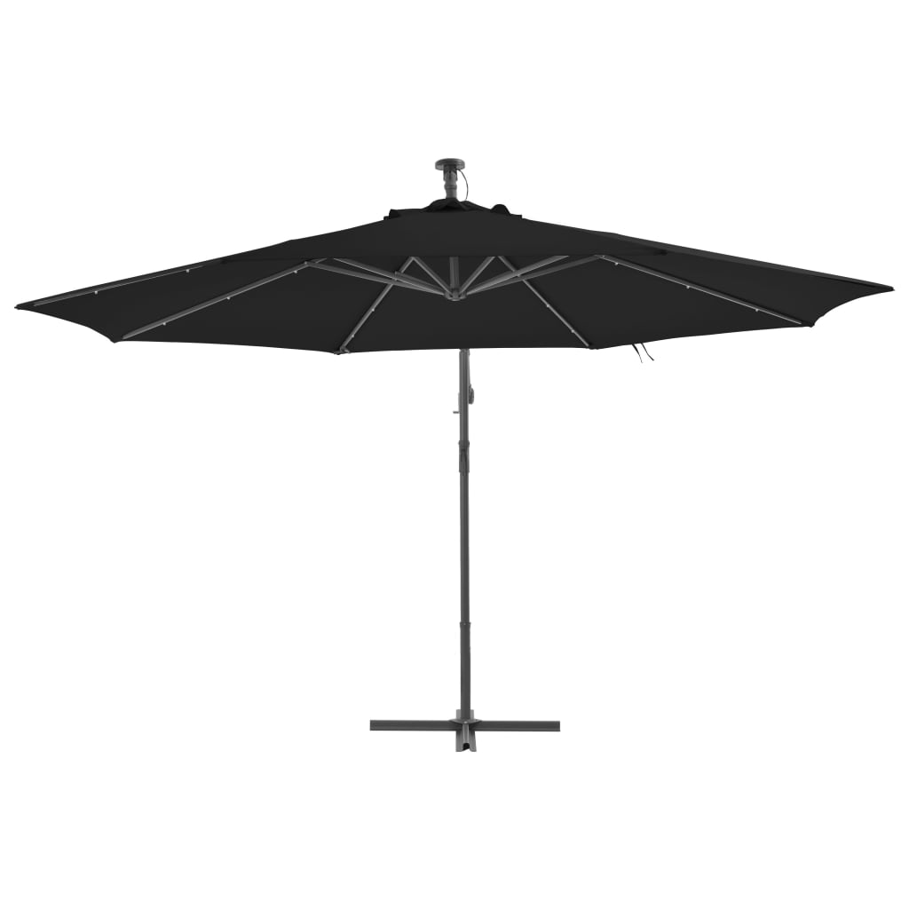 Cantilever Umbrella with Aluminium Pole 350 cm Black- Outdoor Umbrellas & Sunshades - HomeShopIreland - Home Shop Ireland - Outdoor Umbrellas & Sunshades - Cantilever Umbrella with Aluminium Pole 350 cm Black