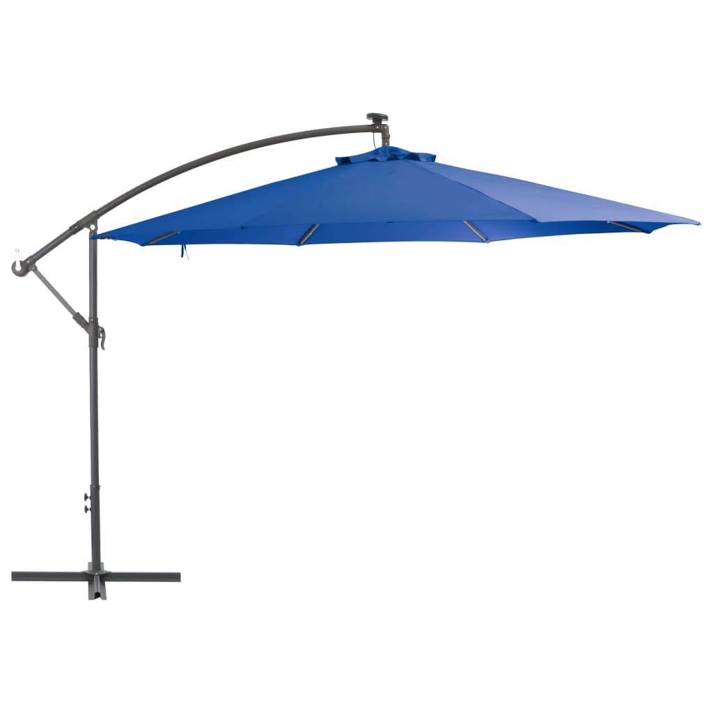 Cantilever Umbrella with Aluminium Pole 350 cm Blue- Outdoor Umbrellas & Sunshades - HomeShopIreland - Home Shop Ireland - Outdoor Umbrellas & Sunshades - Cantilever Umbrella with Aluminium Pole 350 cm Blue
