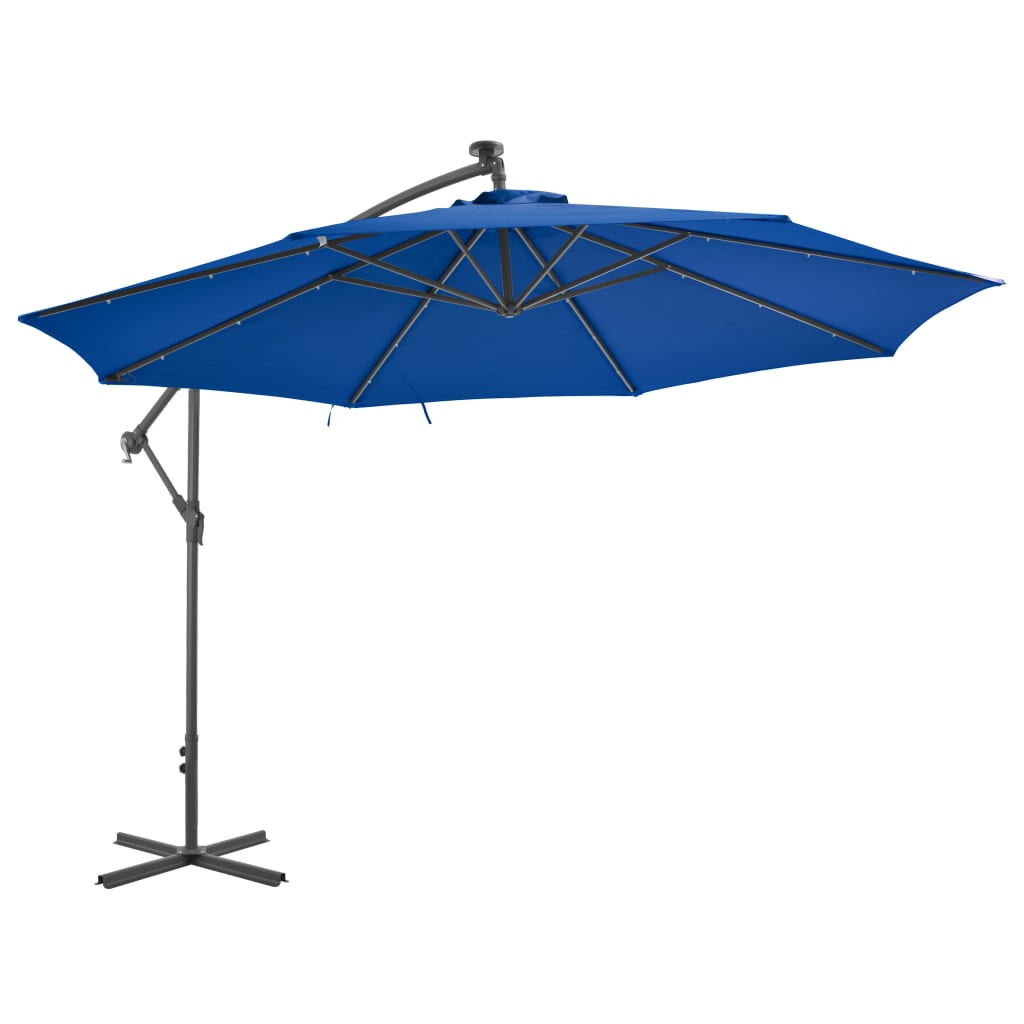 Cantilever Umbrella with Aluminium Pole 350 cm Blue- Outdoor Umbrellas & Sunshades - HomeShopIreland - Home Shop Ireland - Outdoor Umbrellas & Sunshades - Cantilever Umbrella with Aluminium Pole 350 cm Blue